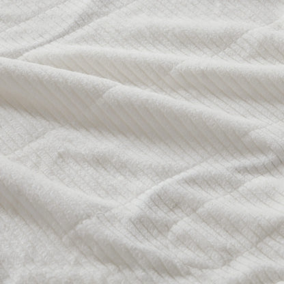 Electric Micro Fleece Heated Solid Blanket, Twin, Ivory